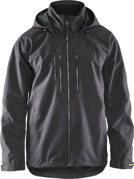 BLÅKLÄDER Winterjacke mit Kapuze mittelgrau/schwarz 4XL