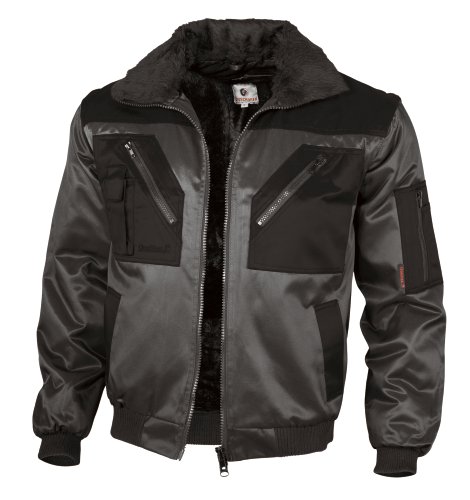 Pilotenjacke schwarz/grau S