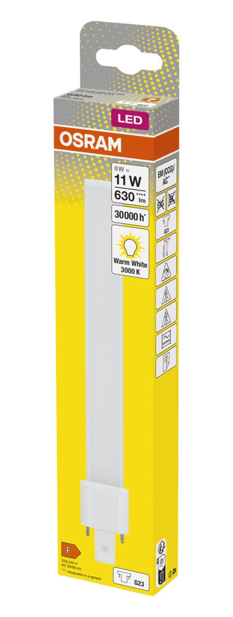 OSRAM LED-Lampe Dulux S LED EM 11 6W/830 G23