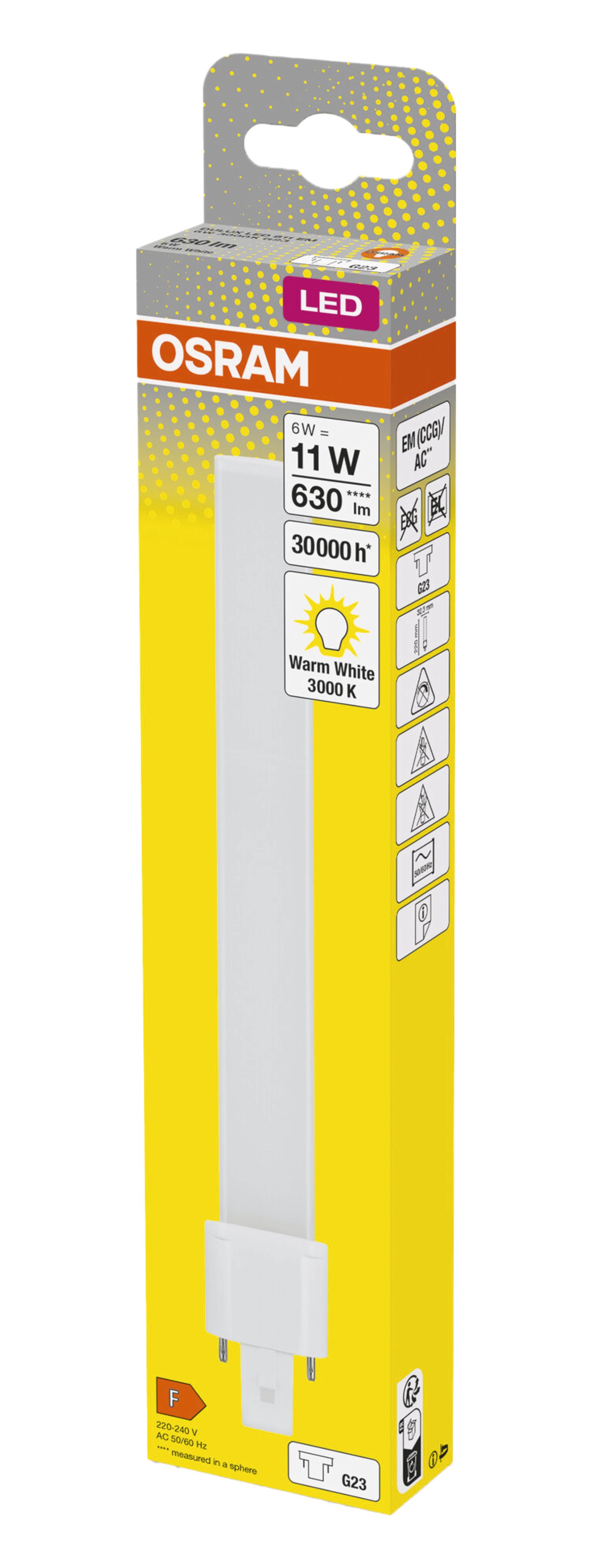 OSRAM LED-Lampe Dulux S LED EM 11 6W G23