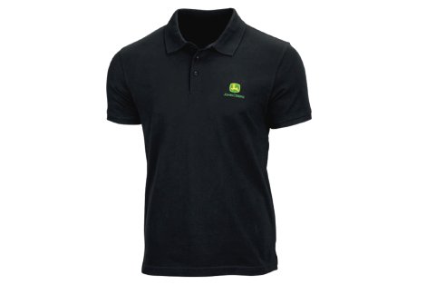 John Deere Poloshirt schwarz M