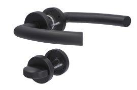 ALPERTEC Türbeschlag Fair II-R Edelstahl Schwarz WC Ø 55 mm