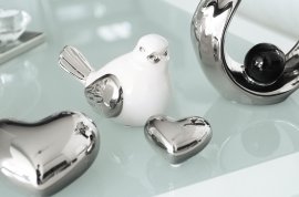 Keramikfigur Dekoherz Qatar Silver