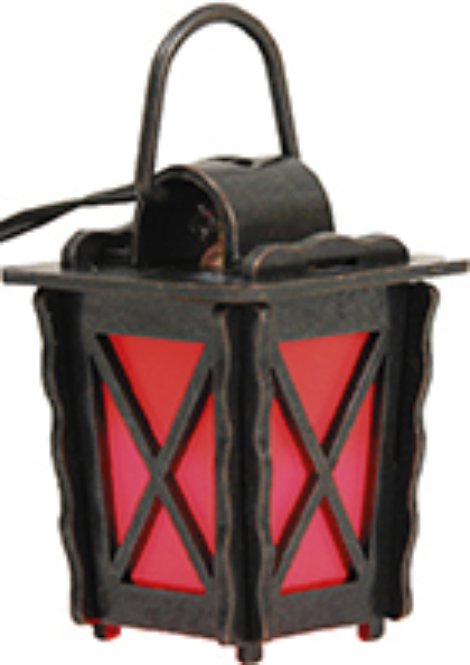 Laterne Metall LED Rot 4 cm