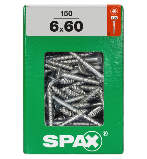 SPAX Schraube Senkkopf TRX 6,0x60 mm XXL 150 Stk.
