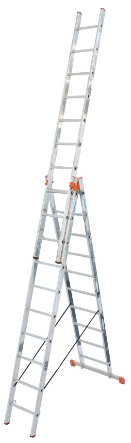 Tribilo Vielzweckleiter aus Aluminium Sprossenzahl 3x10