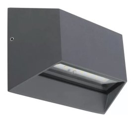 GLOBO LED-Außenwandleuchte Honna Anthrazit/klar 7W 3000K 14,8x10 cm (BxH)