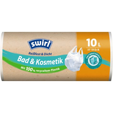 SWIRL® Bad & Kosmetik Tragegriff-Müllbeutel 10 l, 37 Beutel 40x43cm