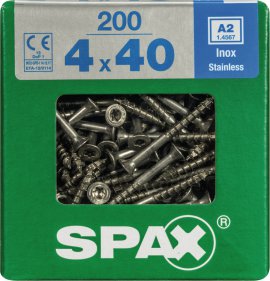 SPAX Schraube A2 TRX 4,0x40 XL 200 Stk.