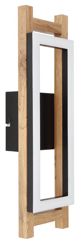 GLOBO LED-Außenwandleuchte Illa Dunkelbraun/Schwarz 10W 3000K 13,5x45 cm (BxH)