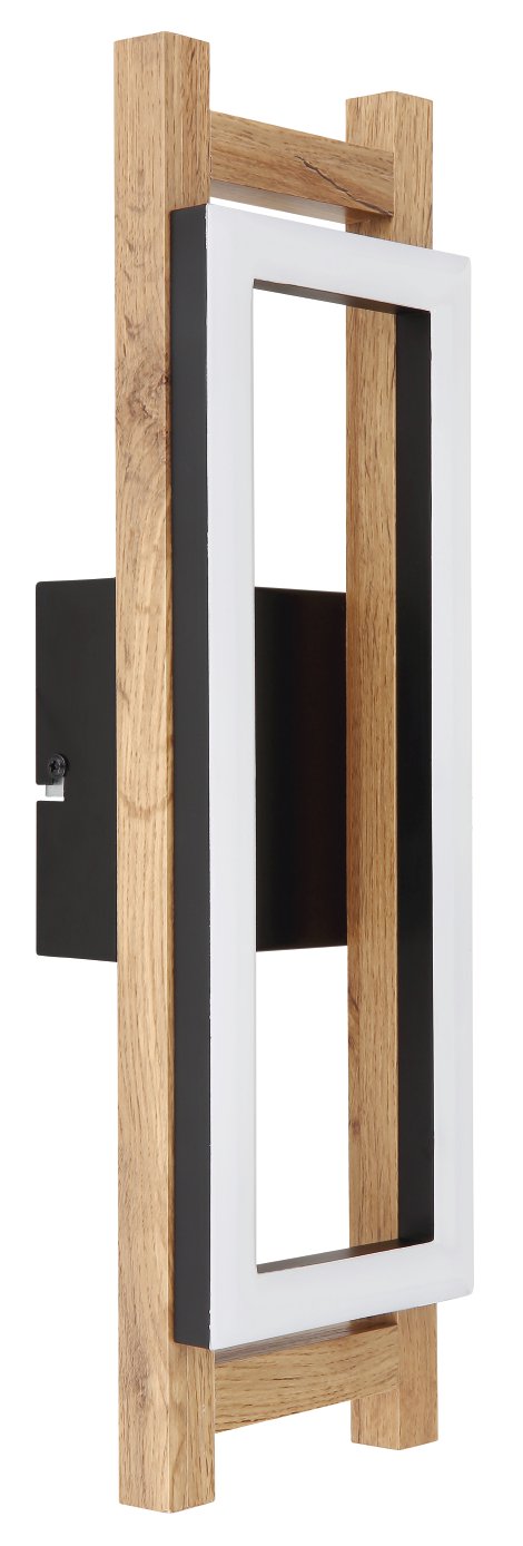 GLOBO LED-Außenwandleuchte Illa Dunkelbraun/Schwarz 10W 3000K 13,5x45 cm (BxH)