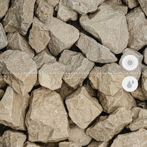 Min2C Bruchsteine chateaubeige 50-100mm 1000kg Big Bag