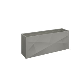 BIOHORT Pflanzbeet Belvedere® Maxi XDesign 2x0,5 m Quarzgrau-Metallic 201x53x77 cm (BxTxH)