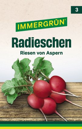 IMMERGRÜN Tütensamen Radieschen Riesen von Aspern