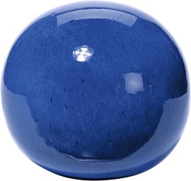 Keramik-Dekokugel glasiert, Blau