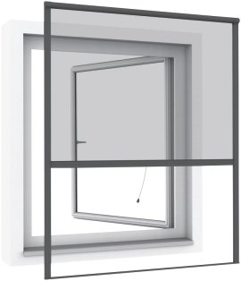 WINDHAGER Einhänge-Rahmenfenster - PLUS, anthrazit