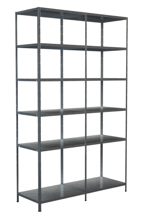 SCHULTE REGALWELT Grund + Anbauregal 12 Böden verzinkt 230x140x50 cm