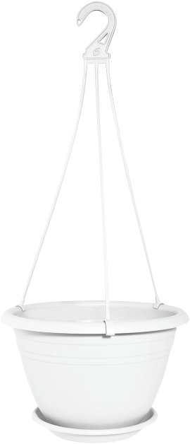 GELI Hängeampel Galicia mit Untersetzer Weiß 25 cm