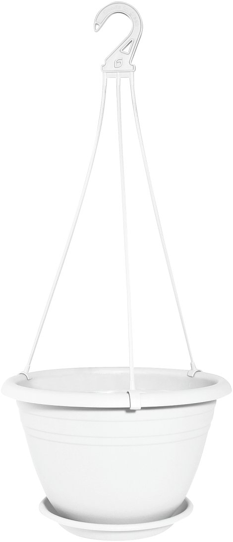 GELI Hängeampel Galicia mit Untersetzer Weiß 30 cm