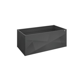 BIOHORT Hochbeet XDesign 2x1 m, 201x102x77 cm, Dunkelgrau-metallic