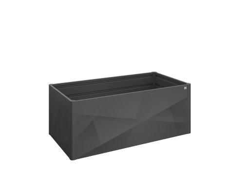 BIOHORT Hochbeet XDesign 2x1 m, 201x102x77 cm, Dunkelgrau-metallic