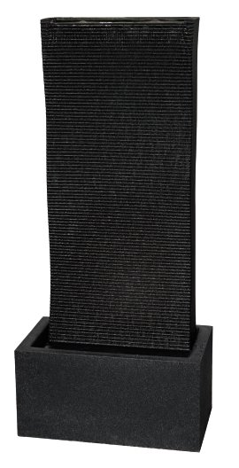 KENT LIVING Dekobrunnen Wasserfall Schwarz 19x26,5x107 cm