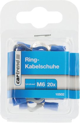 CARTREND Ring-Kabelschuh Blau M6 20 Stk.