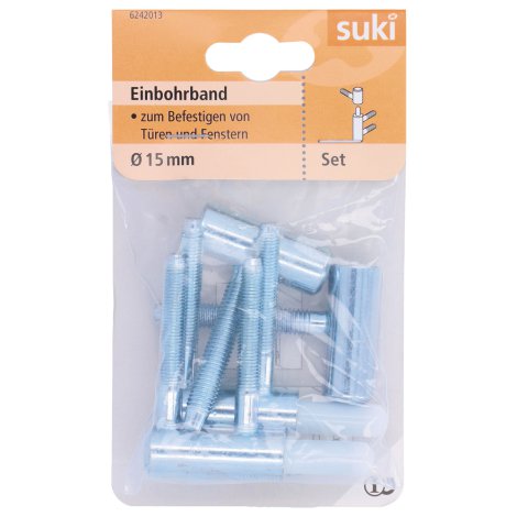 SUKI Einbohrband Stahl verzinkt Dreistift 15 mm 2 Stk.