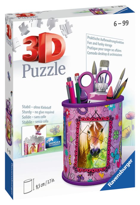 RAVENSBURGER 3D-Puzzle Utensilo Pferde 54-tlg.