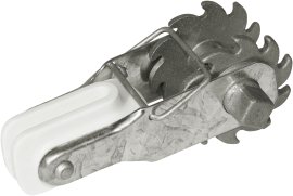 Zahnrad-Drahtspanner mit integriertem Isolator