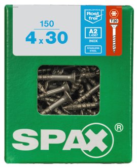 SPAX Schraube A2 TRX 4,0x30 L 150 Stk.