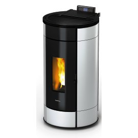 FREEPOINT Pelletofen Globe (Verkleidung: Stahl Weiß) 11 kW