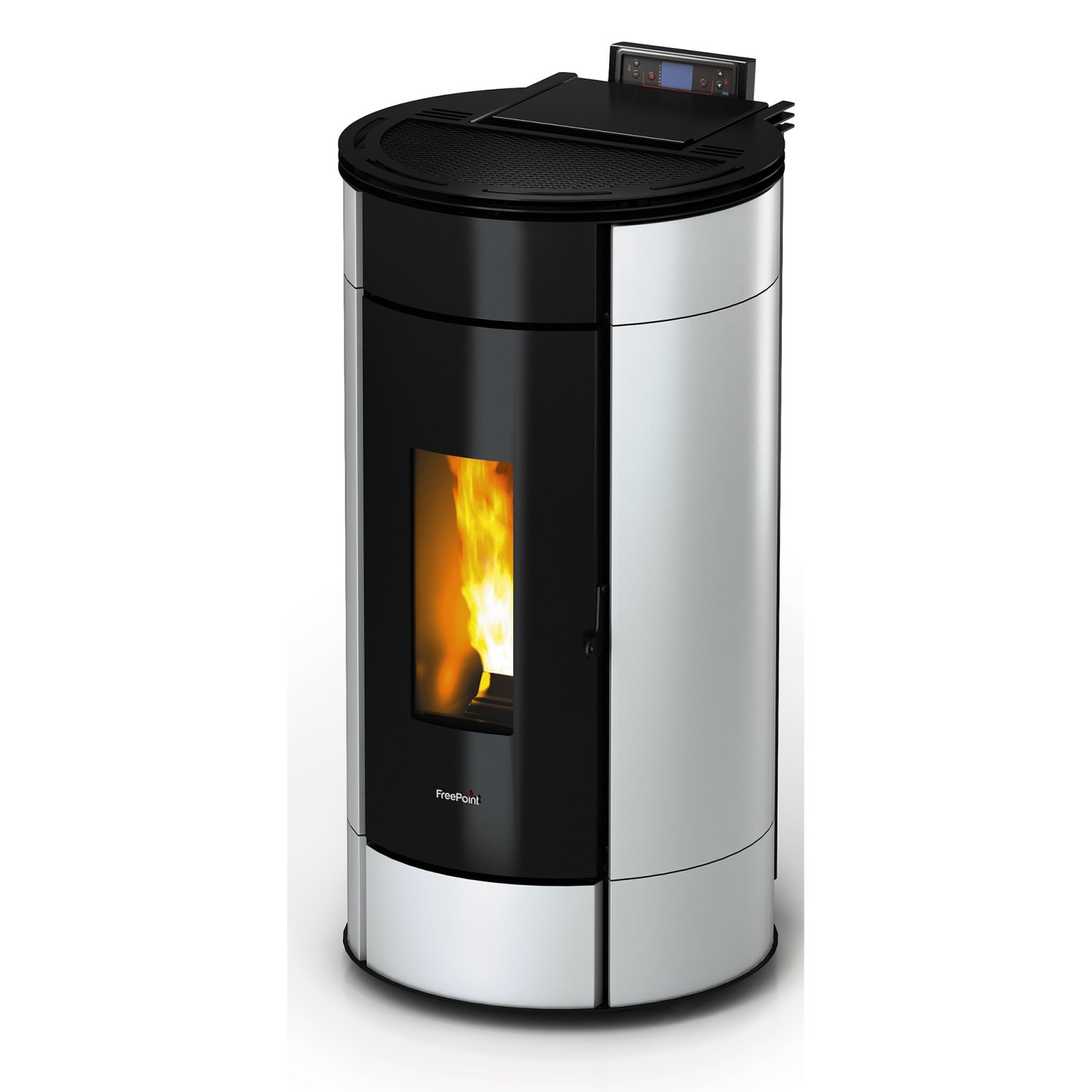 FREEPOINT Pelletofen Globe (Verkleidung: Stahl Weiß) 11 kW