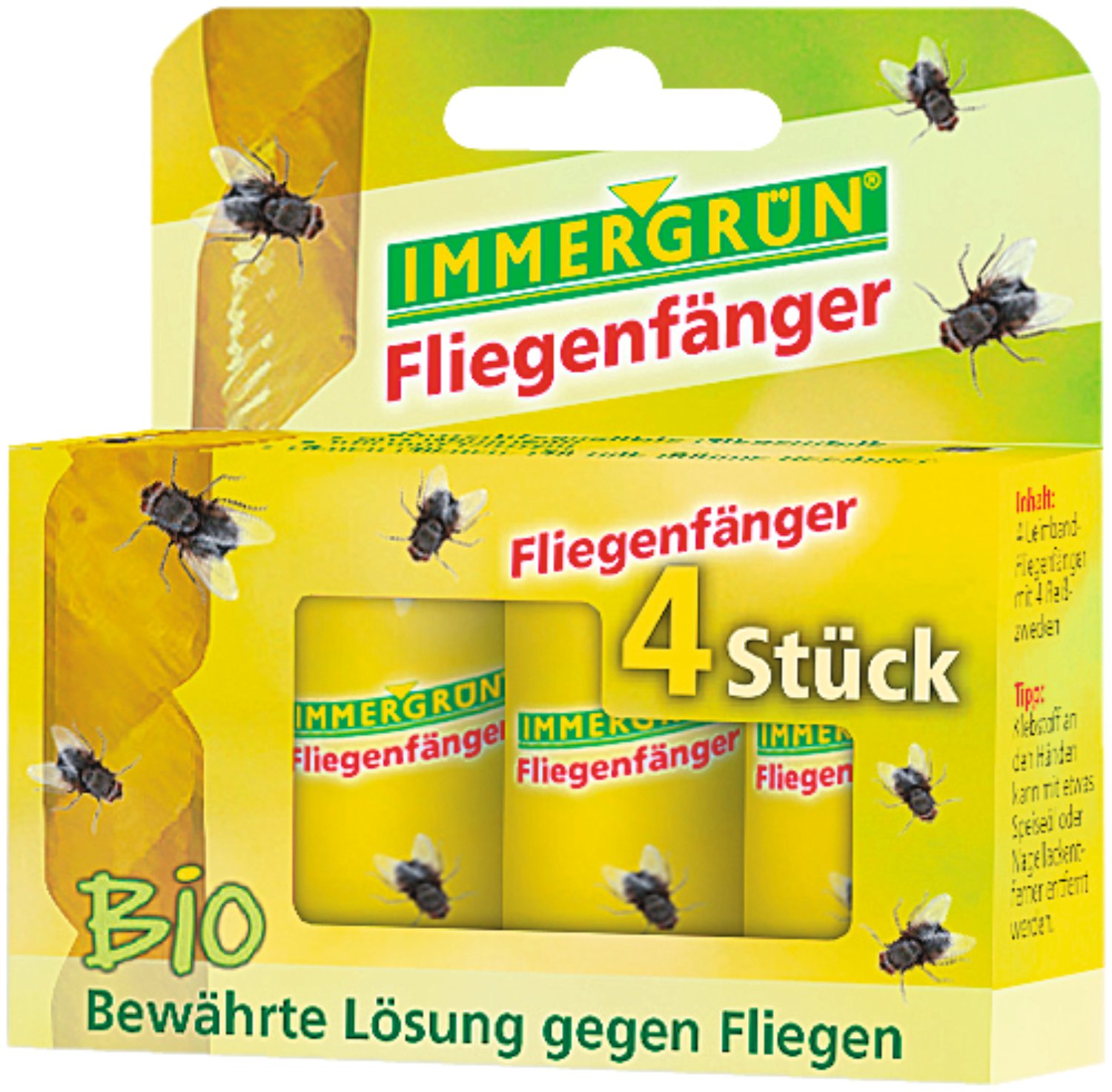 IMMERGRÜN Fliegenfänger 4er-Pack