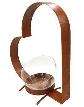 Herz Regensburg mit Glaseinsatz 47x44,5x6 cm