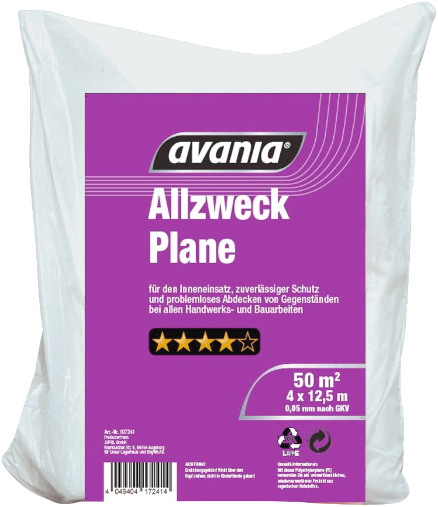 AVANIA Allzweck-Abdeckplane 4x12,5 m