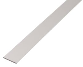ALBERTS Flachstange Aluminium Silber 1 m, 20x2 mm