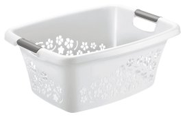 ROTHO Wäschekorb Flowers Weiß 25 l