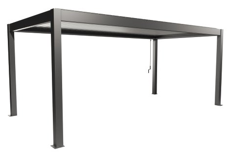 BIOHORT Pergola Quarzgrau-Silbermetallic 6x3 m