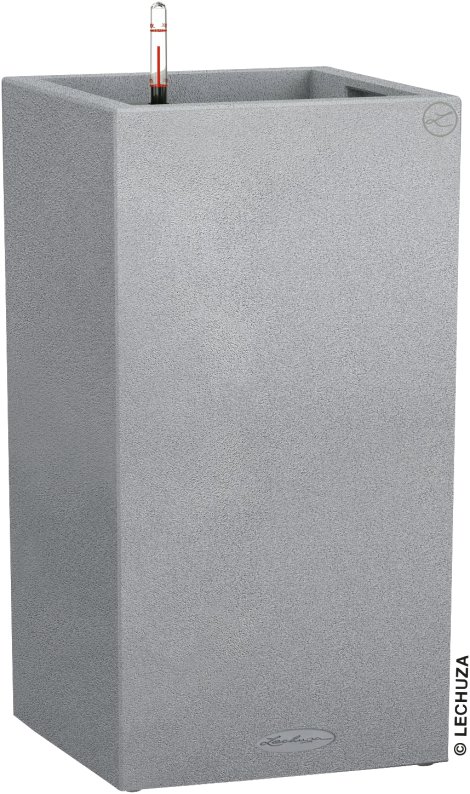 LECHUZA Pflanzsäule Canto Stone Steingrau 40 cm