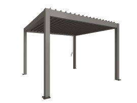 BIOHORT Pergola Quarzgrau-Metallic