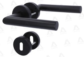 ALPERTEC Türbeschlag Fair I-R Edelstahl Schwarz BB Ø 52 mm