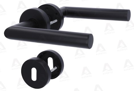 ALPERTEC Türbeschlag Fair I-R Edelstahl Schwarz BB Ø 52 mm
