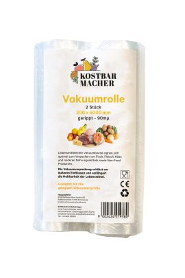 KOSTBARMACHER Vakuumrolle gerippt 90MY, 2 Stk.