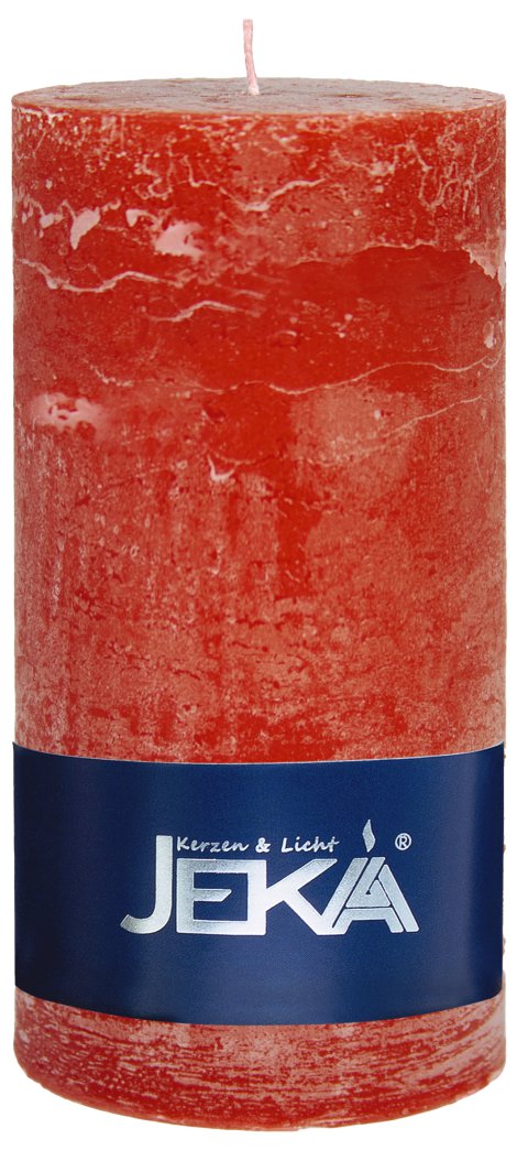 JEKA Rustik Stumpenkerze Rot 70x150 mm (ØxH)
