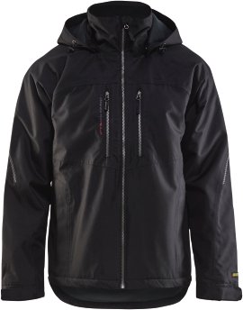 BLÅKLÄDER Winterjacke mit Kapuze schwarz