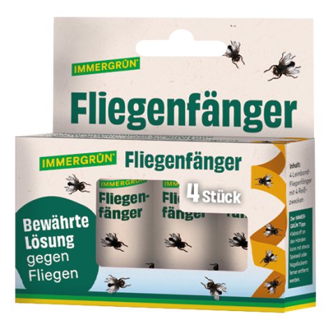 IMMERGRÜN Fliegenfänger 4er-Pack