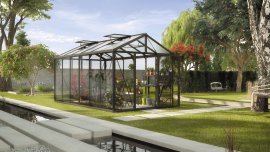 VITAVIA Gewächshaus Zeus 11900 ESG 3 mm Schwarz