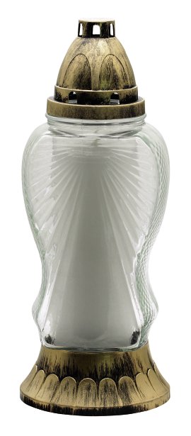 JEKA Glas-Grablampe mit Einsatz 115x290 mm (ØxH) Weiß