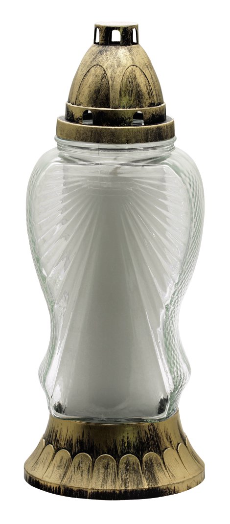 JEKA Glas-Grablampe mit Einsatz 115x290 mm (ØxH) Weiß